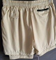 Mens Breathable 2 in 1 Layers Shorts With Pockets (3 Colours)