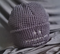 Borderline Waffle Knit Beanie Hat (2 colours)