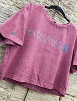 Ladies Crop Acid Wash T-Shirt (3 colours)